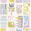 Ohpopsi Abstract Snip Snip ABS50132W Wallpaper - Lilac & Silver