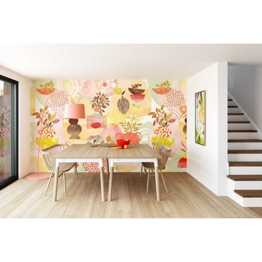 Ohpopsi Abstract Fusion ABS50134M Mural Wallpaper - Cinnabar Twist