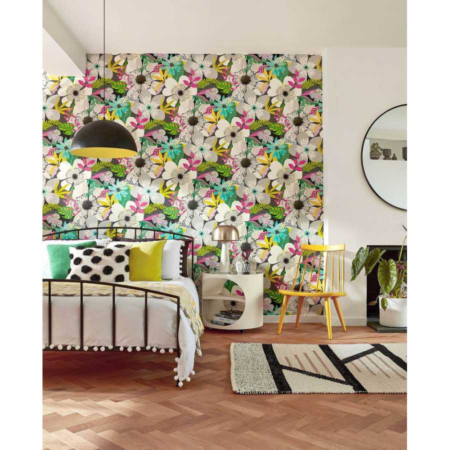 Ohpopsi Concept Floral Riot CEP50101W Wallpaper - Chalk & Carbon