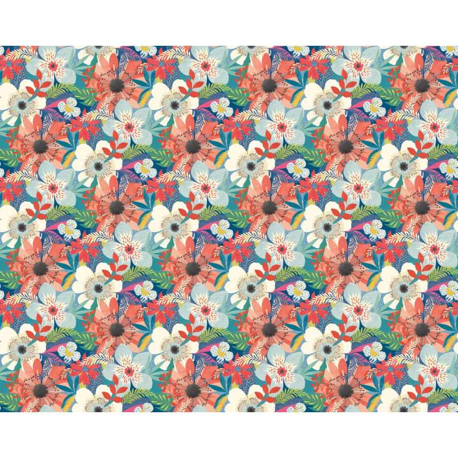 Ohpopsi Concept Floral Riot CEP50104W Wallpaper - Indigo