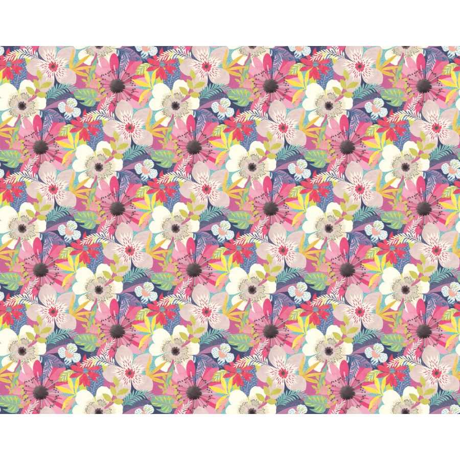Ohpopsi Concept Floral Riot CEP50106W Wallpaper - Raspberry