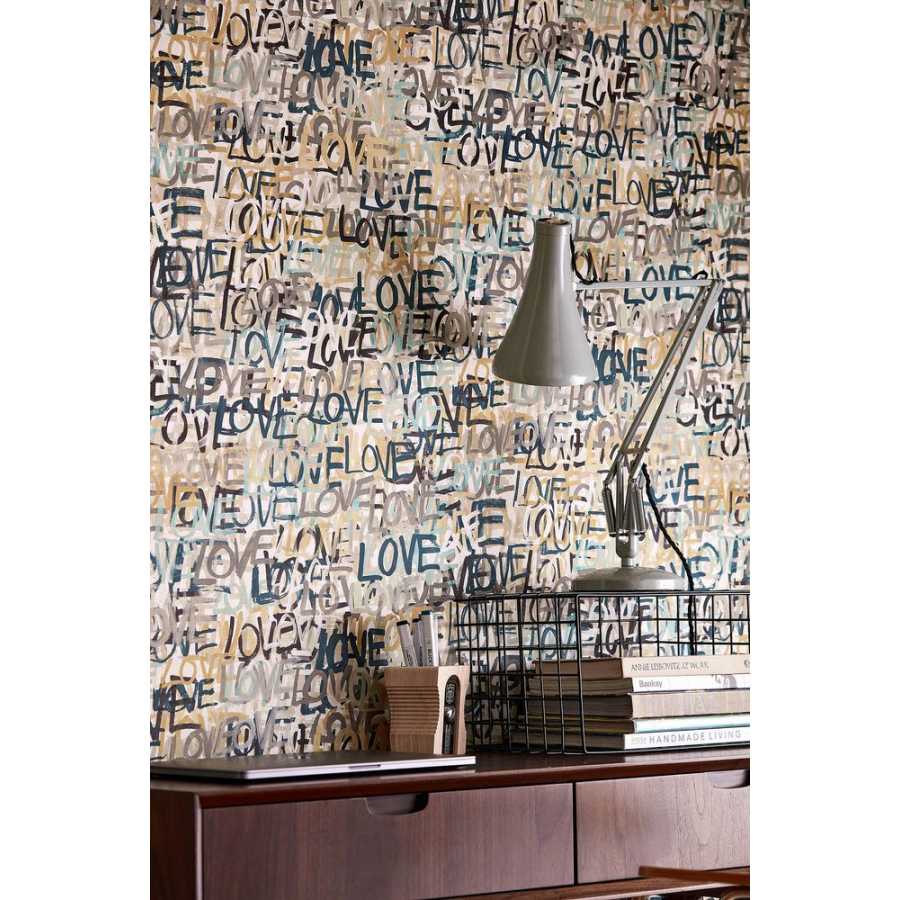 Ohpopsi Concept Love Scribble CEP50121W Wallpaper - Polished Cement