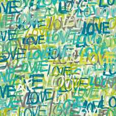 Ohpopsi Concept Love Scribble CEP50123W Wallpaper - Aquamarine