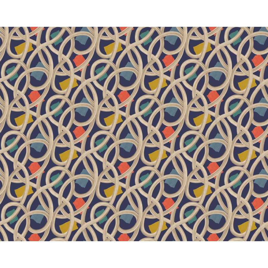 Ohpopsi Concept Twisted Geo CEP50129W Wallpaper - Denim