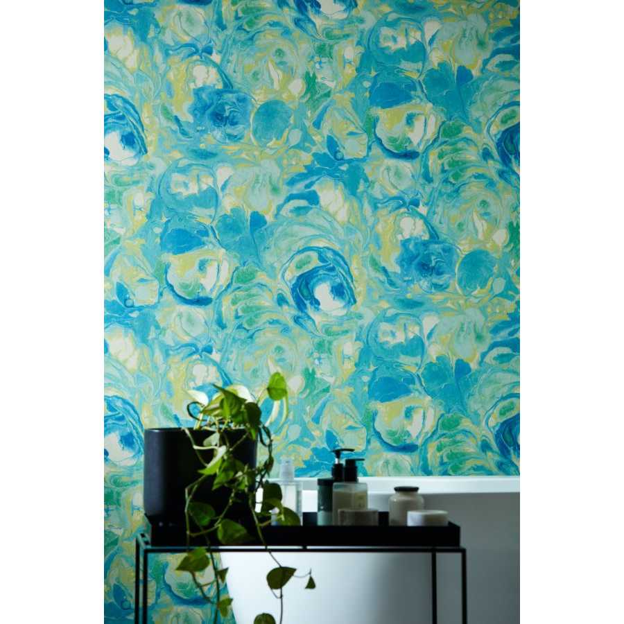 Ohpopsi Grafik Venetian GRA50118W Wallpaper - Sapphire Swirl