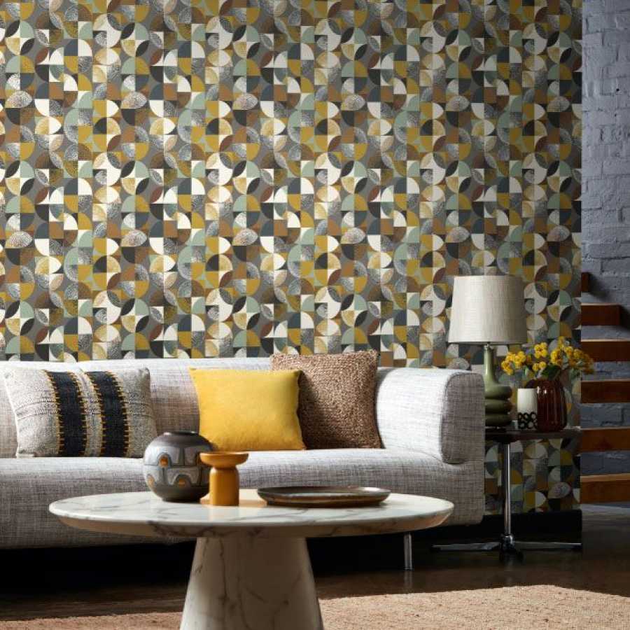 Ohpopsi Grafik Orb GRA50128W Wallpaper - Caramel