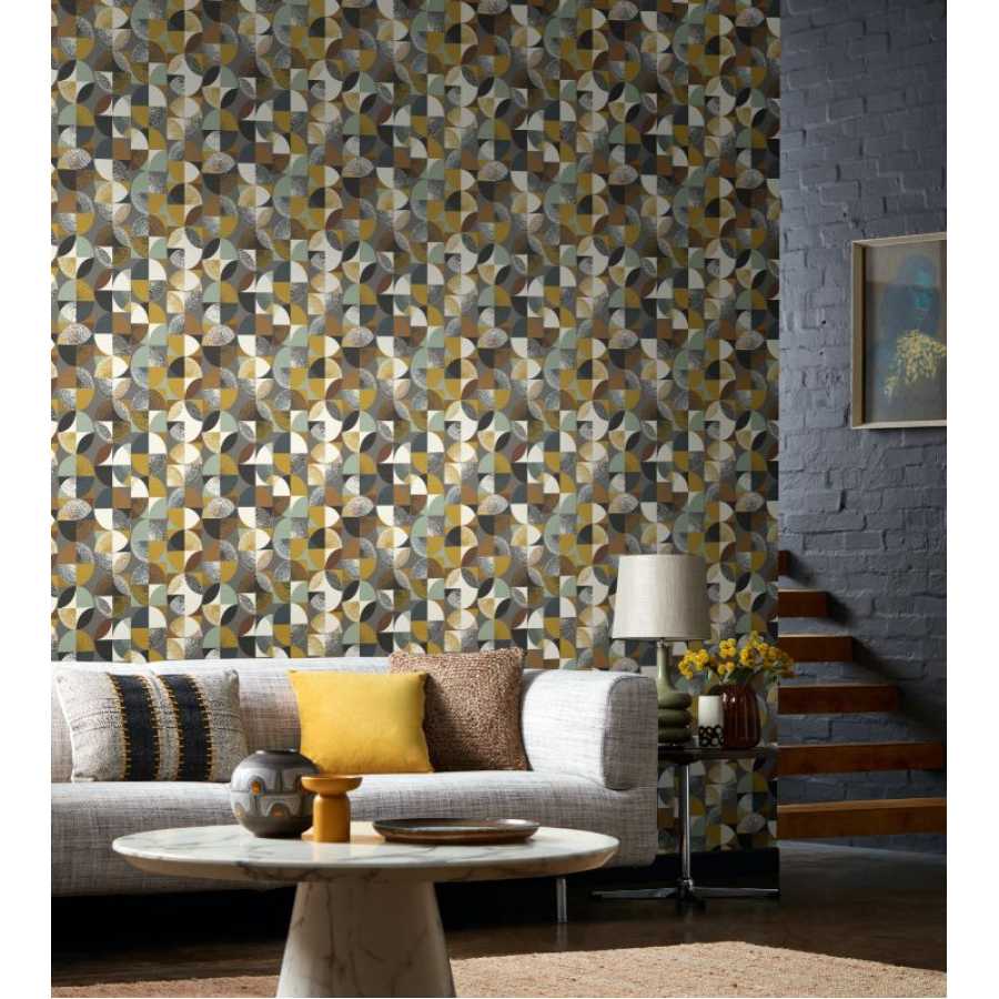 Ohpopsi Grafik Orb GRA50128W Wallpaper - Caramel