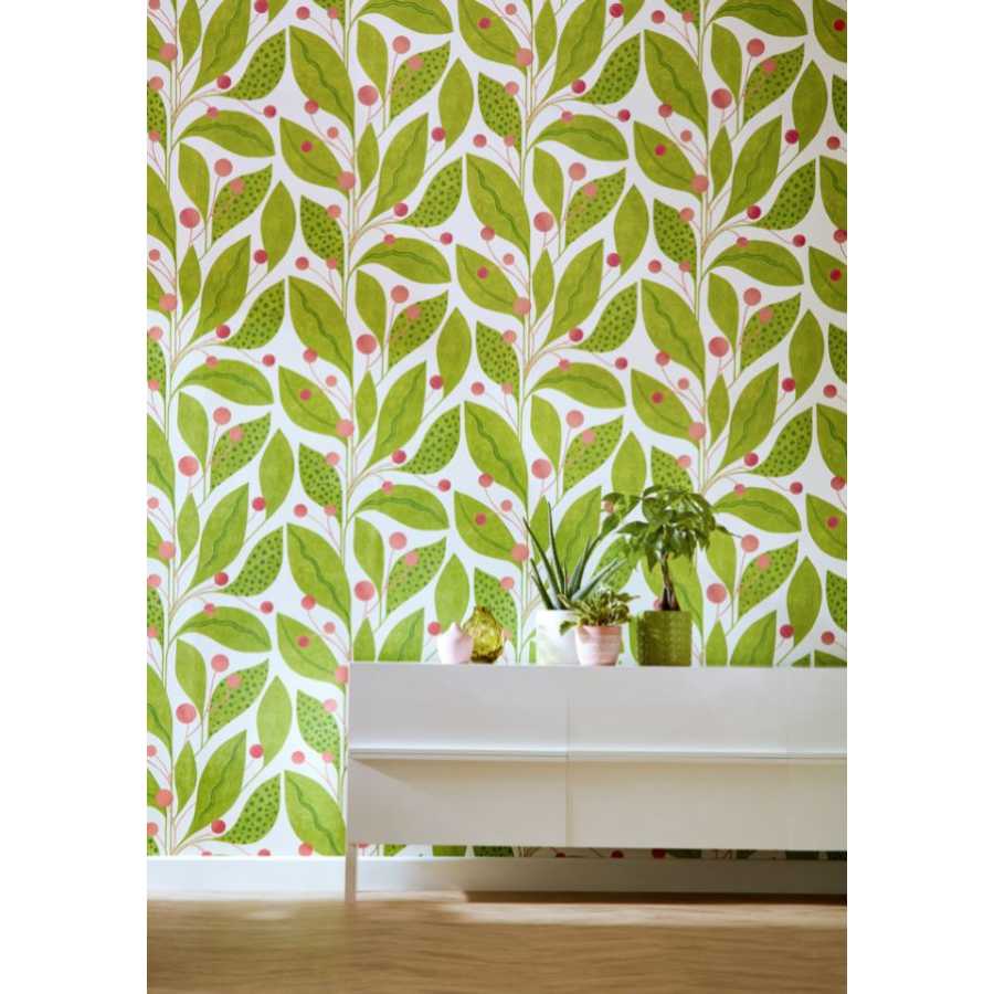 Ohpopsi Grafik Berry Dot GRA50135W Wallpaper - Pear & Peach