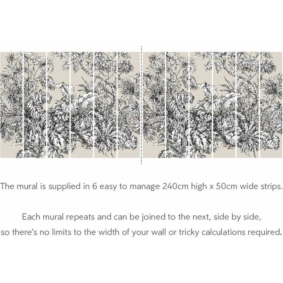 Ohpopsi Icon Roar ICN50104M Mural Wallpaper - Linen