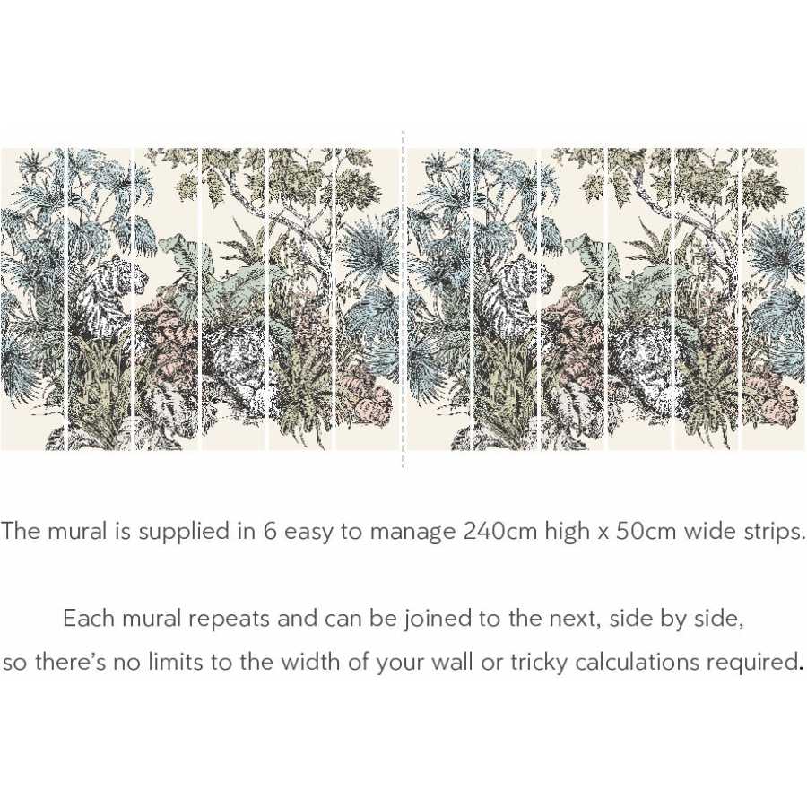 Ohpopsi Icon Roar ICN50105M Mural Wallpaper - Blush