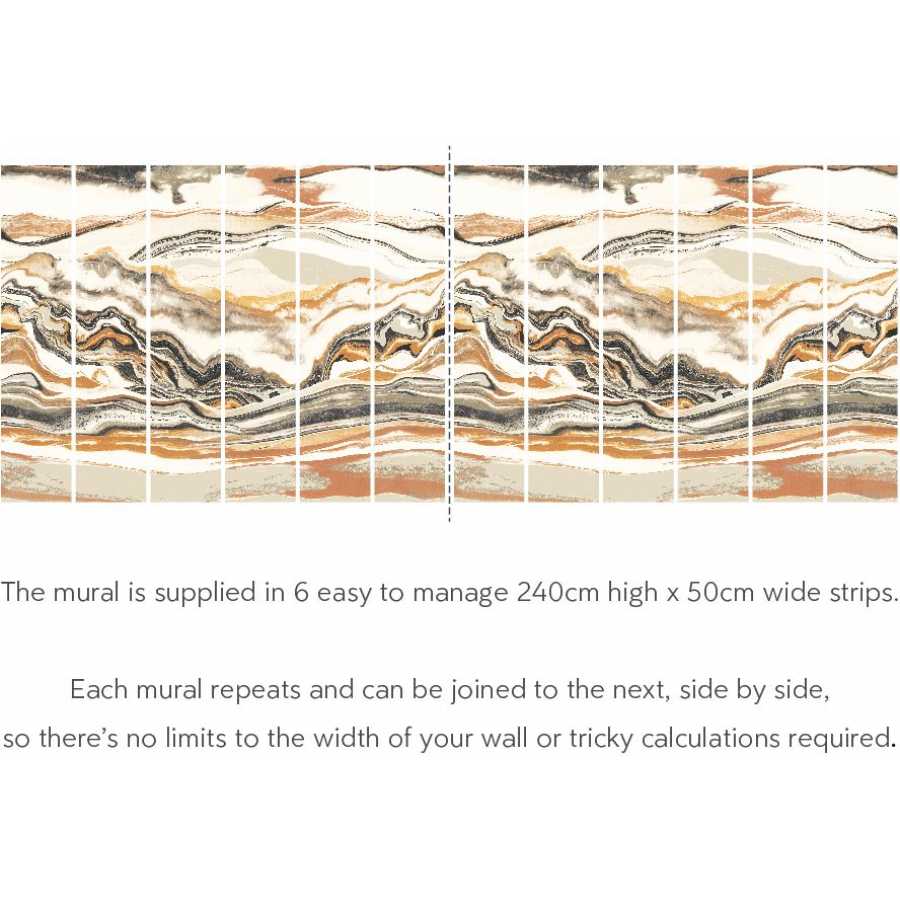Ohpopsi Icon Metamorph ICN50107M Mural Wallpaper - Sandstone