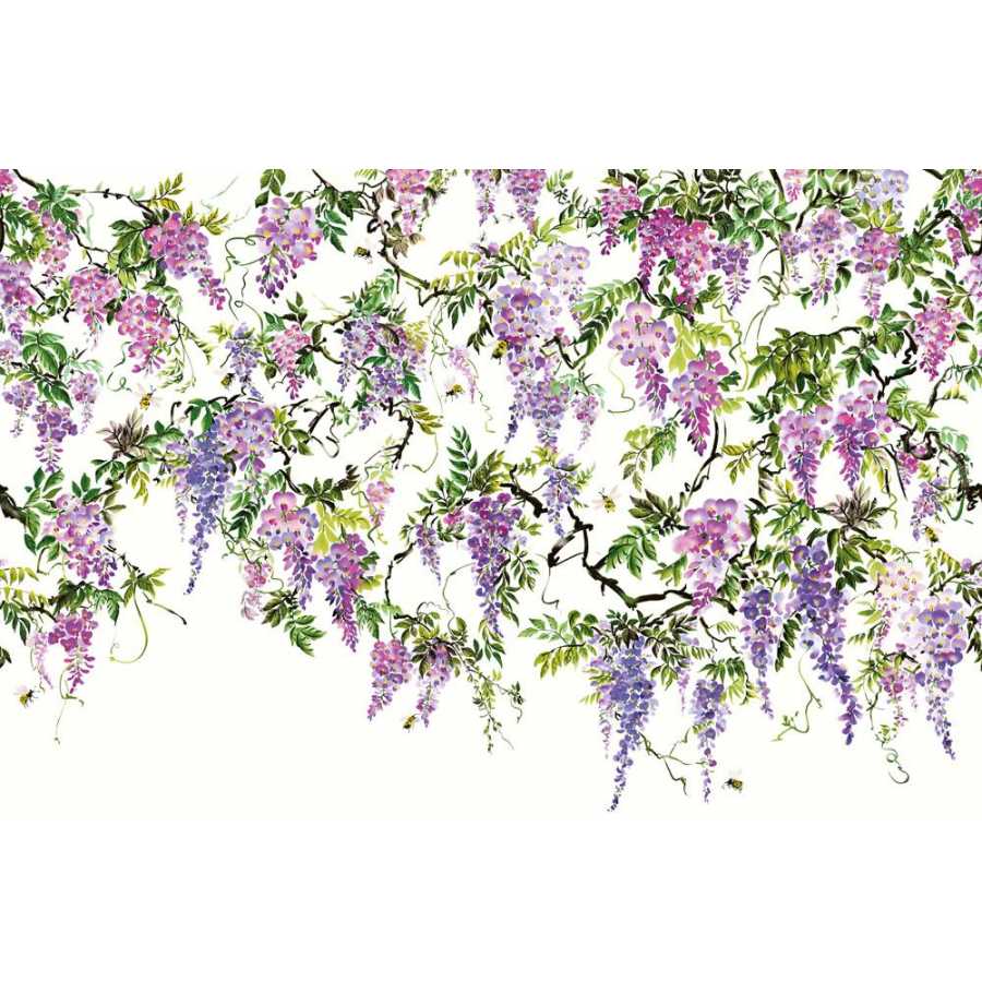 Ohpopsi Icon Trailing Wisteria ICN50110M Mural Wallpaper - Amethyst