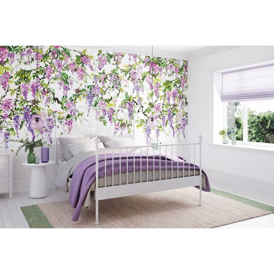 Ohpopsi Icon Trailing Wisteria ICN50110M Mural Wallpaper - Amethyst