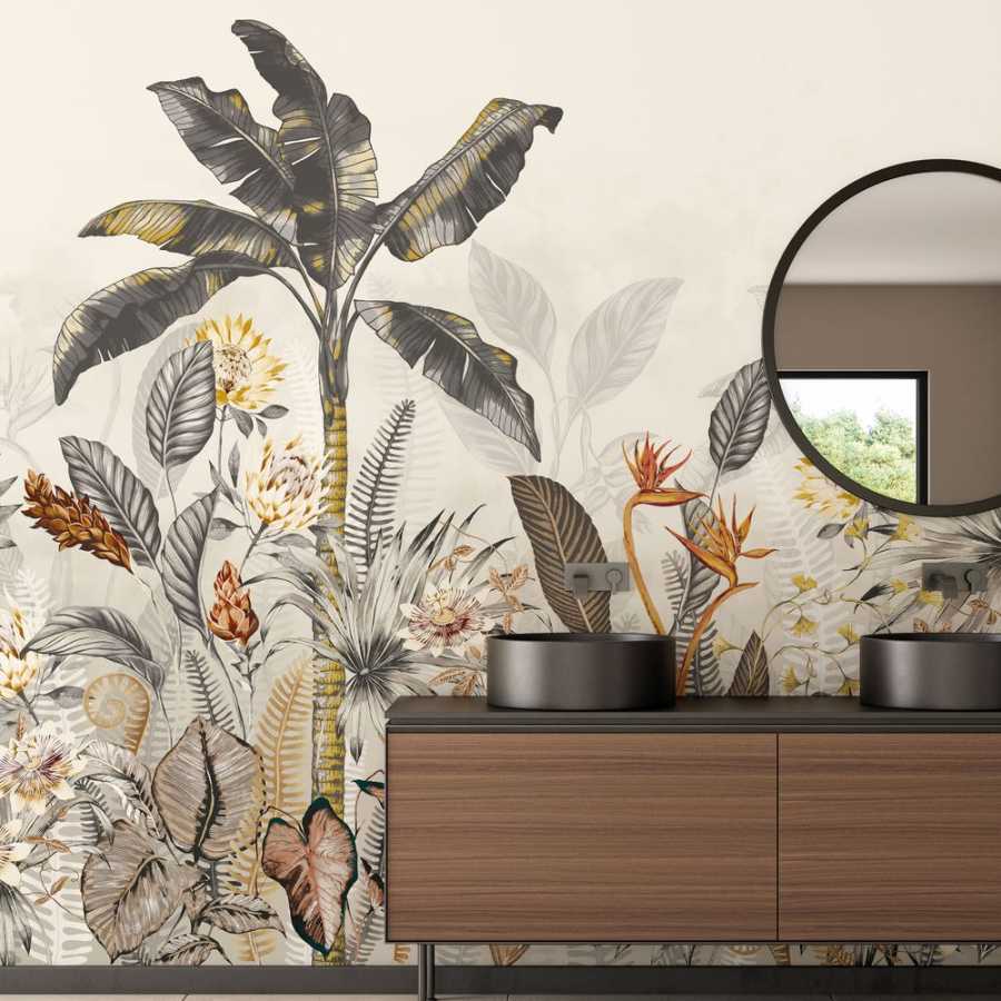 Ohpopsi Icon Jangala ICN50116M Mural Wallpaper - Fossil & Ginger