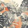 Ohpopsi Icon Textured Palm ICN50120M Mural Wallpaper - Stone & Apricot
