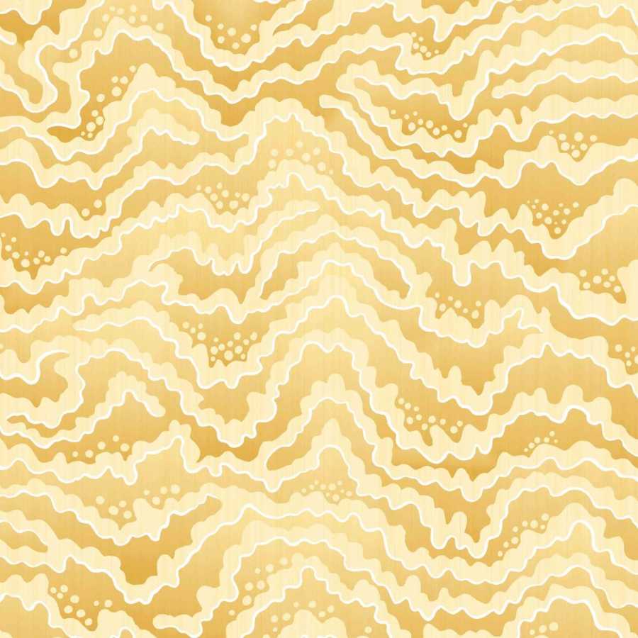 Ohpopsi Ichika Contour IKA50121W Wallpaper - Mustard