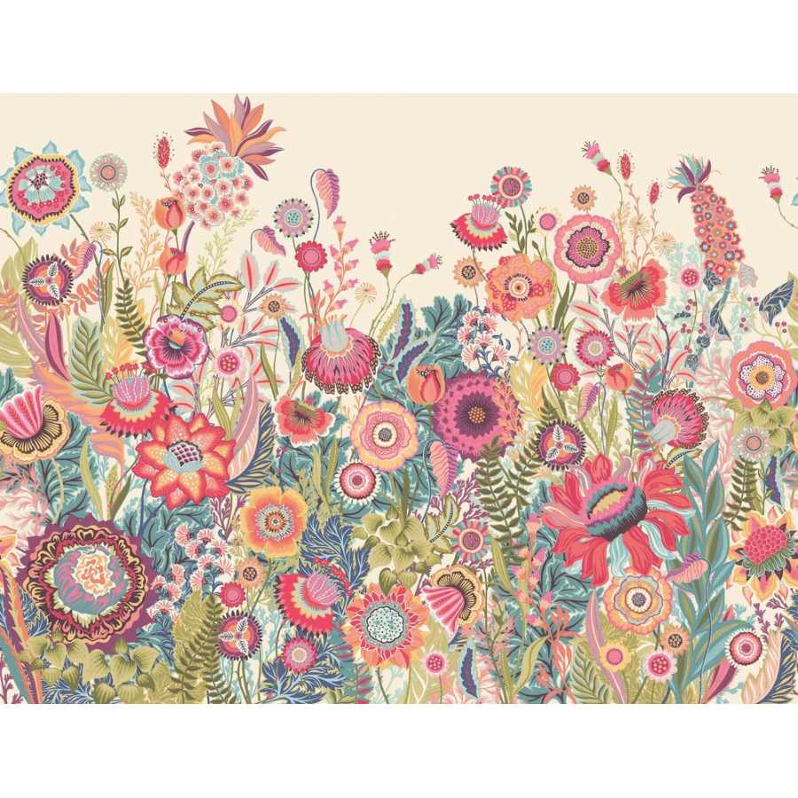 Ohpopsi Ichika Bloom IKA50139M Mural Wallpaper - Rhubarb & Cream