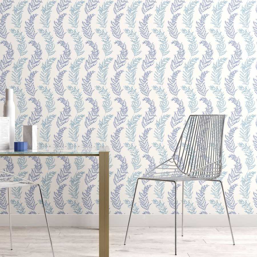 Ohpopsi Jardin Mimosa Trail JRD50110W Wallpaper - Blue