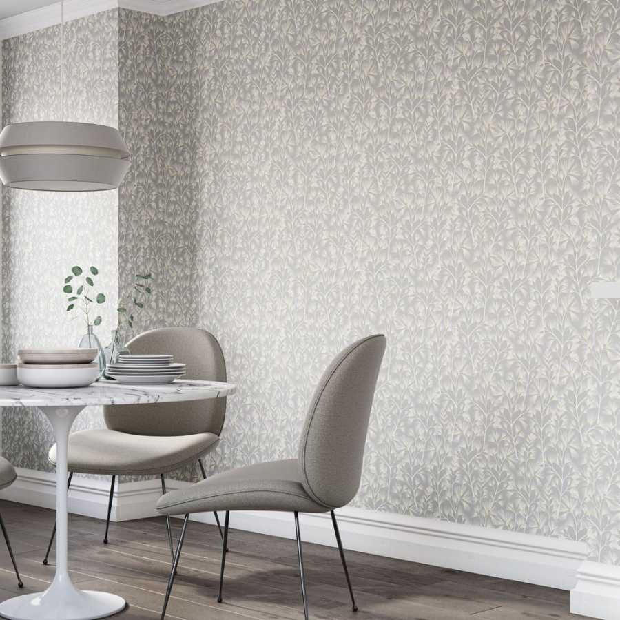 Ohpopsi Jardin Arabella JRD50114W Wallpaper - Grey