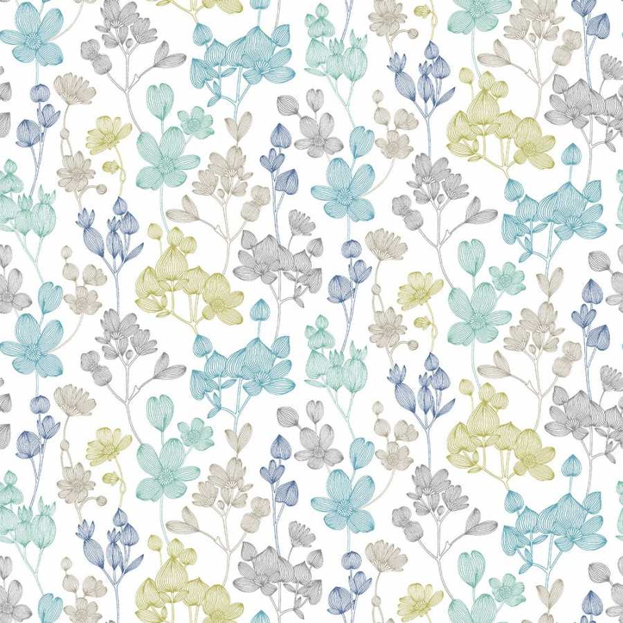 Ohpopsi Jardin Kalina JRD50135W Wallpaper - Pretty Blue