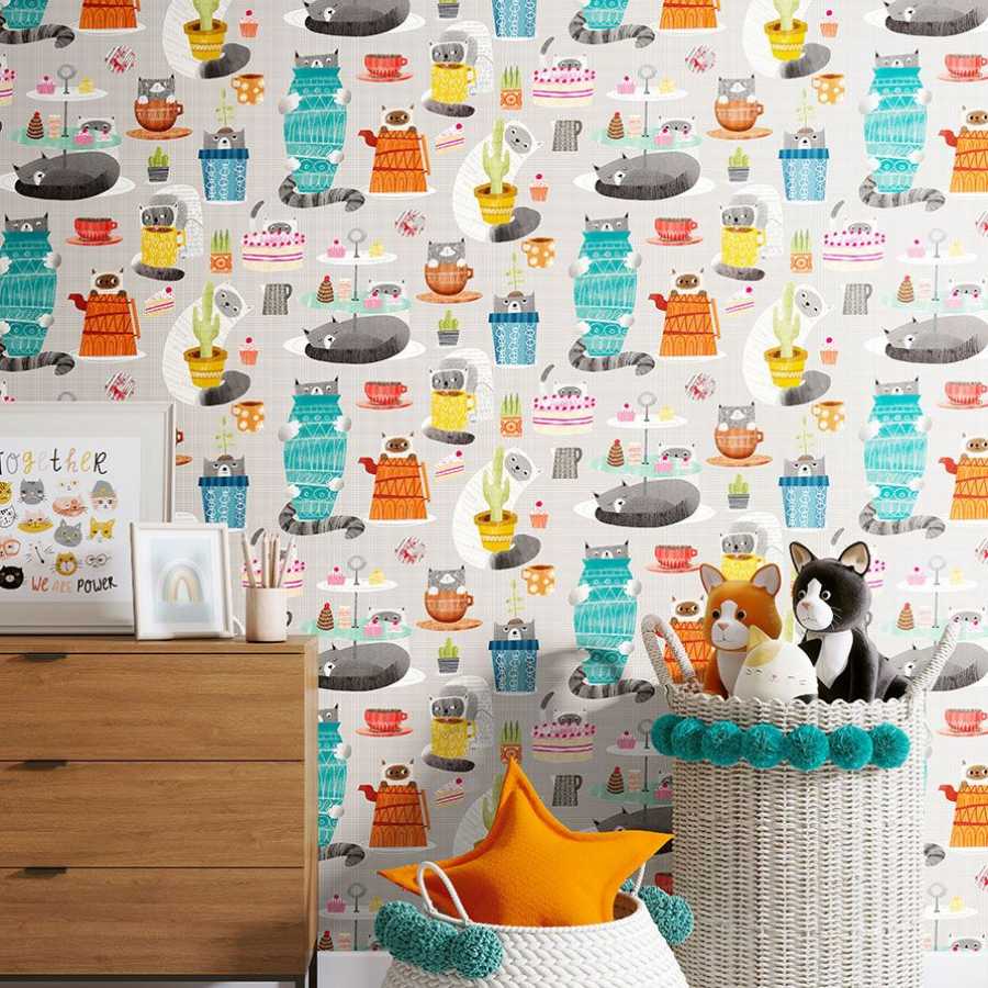Ohpopsi When I Grow Up Kitten Kaboodle WGU50112W Wallpaper - Peanut Butter
