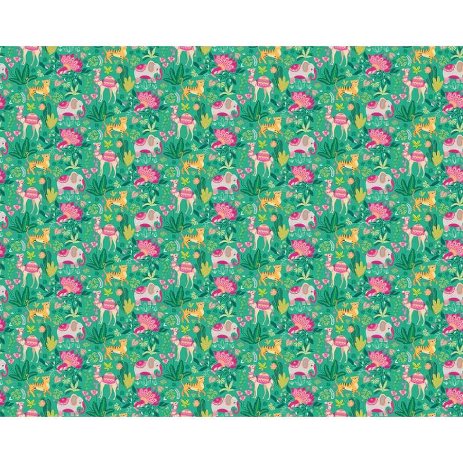 Ohpopsi When I Grow Up Samba Safari WGU50136W Wallpaper - Emerald Twist