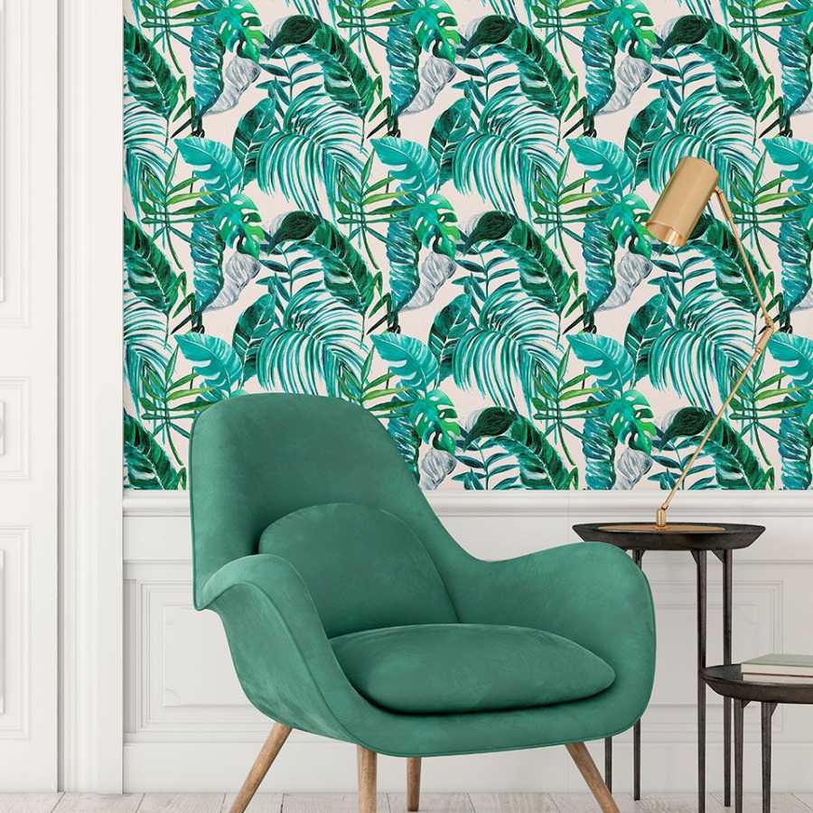 Ohpopsi Wild Palmera WLD53101W Wallpaper - Turquoise
