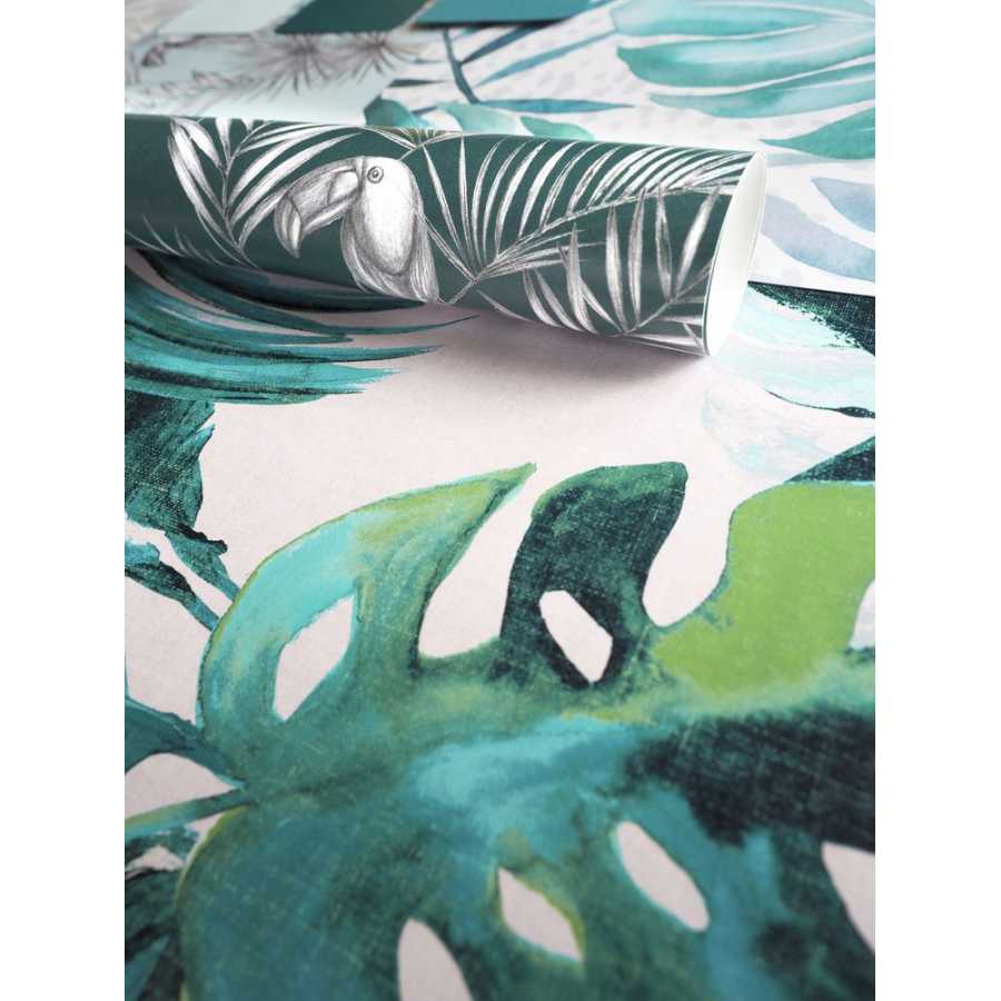 Ohpopsi Wild Palmera WLD53101W Wallpaper - Turquoise