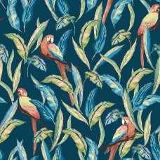 Ohpopsi Wild Tropical Parrot WLD53117W Wallpaper - Indigo Multi