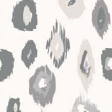 Ohpopsi Wild Animal Ikat WLD53119W Wallpaper - Wilderness White & Stone