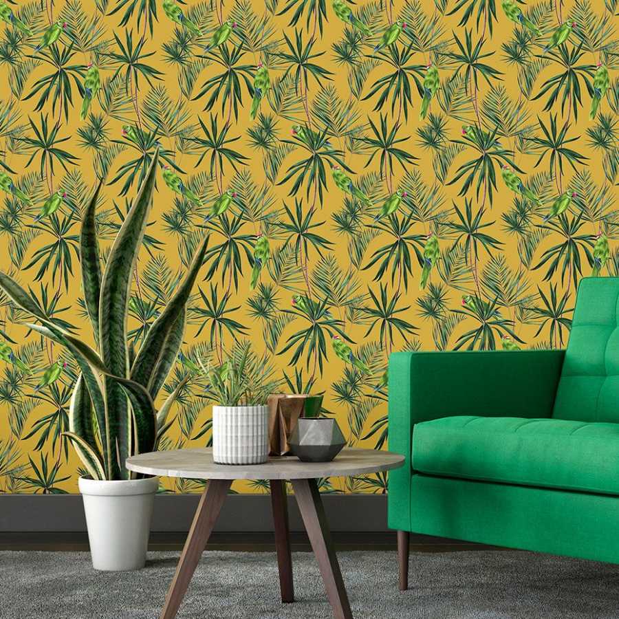Ohpopsi Wild Paradise WLD53126W Wallpaper - Mustard