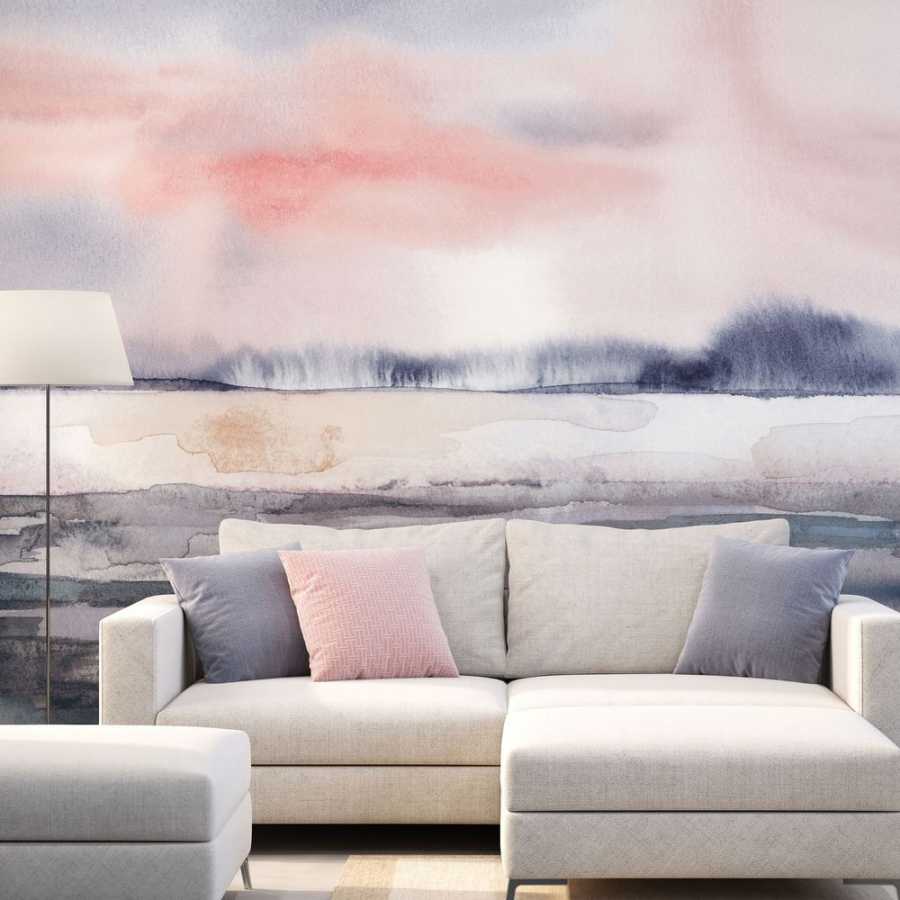 Ohpopsi Seasons Sunset WND50106M Mural Wallpaper - Inky Blush