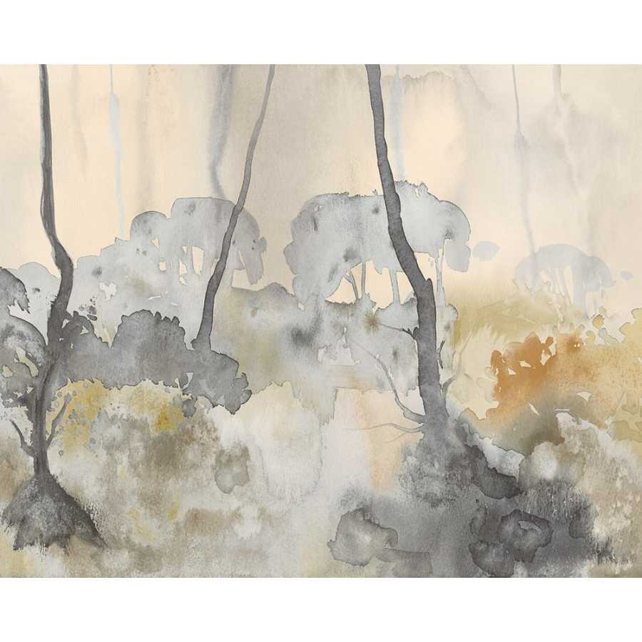 Ohpopsi Seasons Forest WND50112M Mural Wallpaper - Slate & Linen