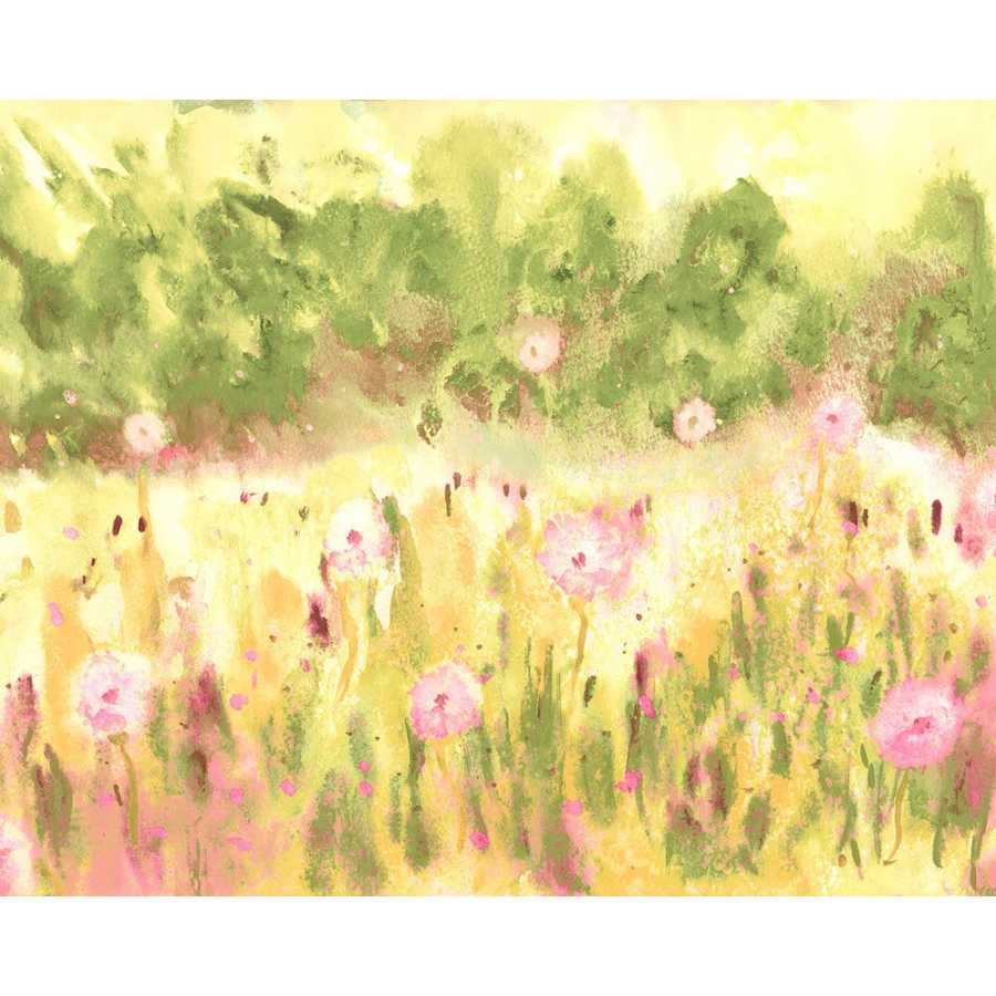 Ohpopsi Seasons Meadow WND50122M Mural Wallpaper - Raspberry & Citrine