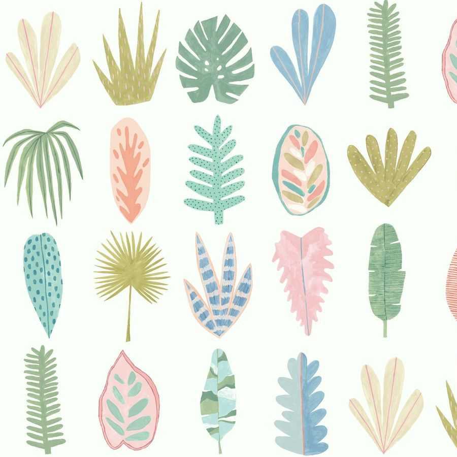 Ohpopsi Glasshouse Leaf Boogie GHS50101W Wallpaper - Pastel