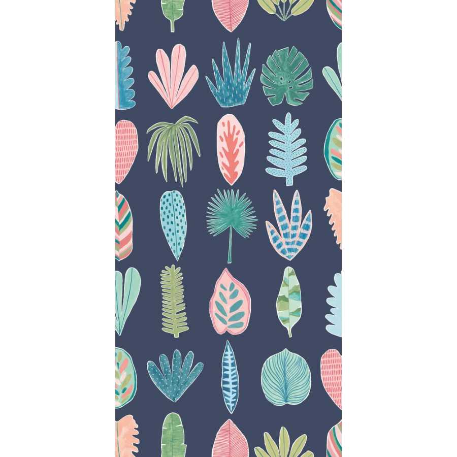 Ohpopsi Glasshouse Leaf Boogie GHS50102W Wallpaper - Ink Twist