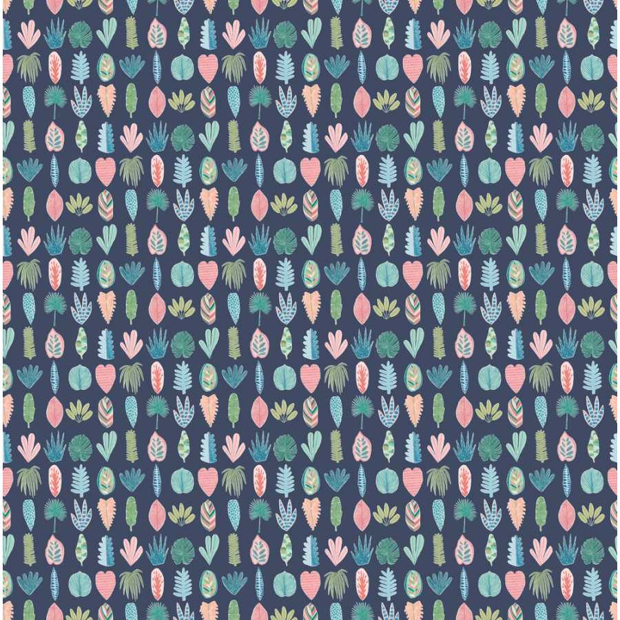 Ohpopsi Glasshouse Leaf Boogie GHS50102W Wallpaper - Ink Twist