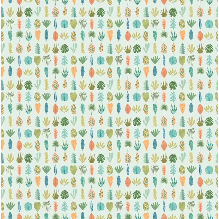 Ohpopsi Glasshouse Leaf Boogie GHS50103W Wallpaper - Duckegg Twist