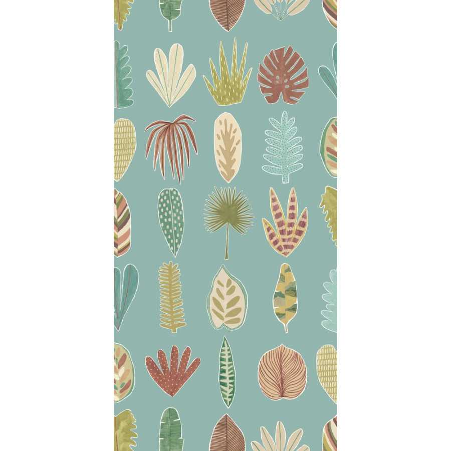 Ohpopsi Glasshouse Leaf Boogie GHS50104W Wallpaper - Seafoam