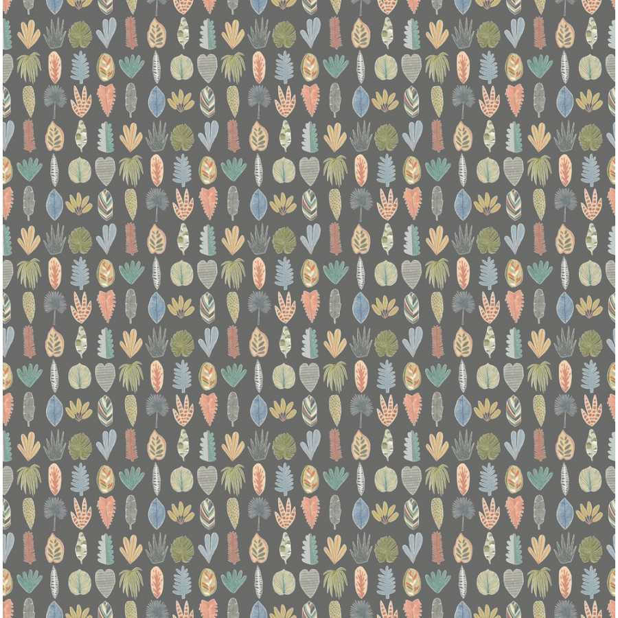 Ohpopsi Glasshouse Leaf Boogie GHS50107W Wallpaper - Charcoal Mix