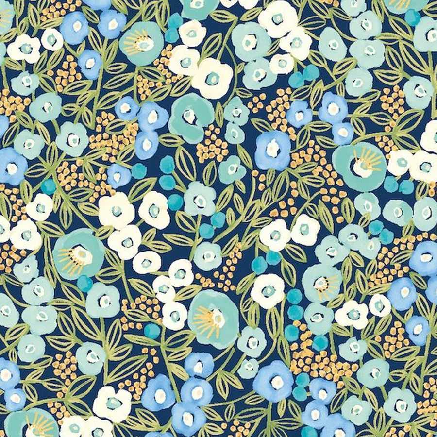 Ohpopsi Glasshouse Flora Ditsy GHS50111W Wallpaper - Cerulean