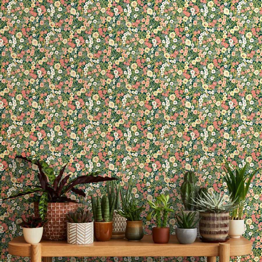 Ohpopsi Glasshouse Flora Ditsy GHS50114W Wallpaper - Juniper & Ginger