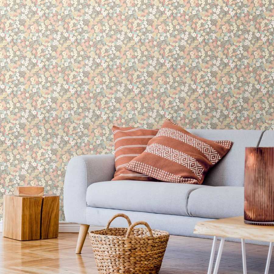 Ohpopsi Glasshouse Flora Ditsy GHS50116W Wallpaper - Peach & Dove