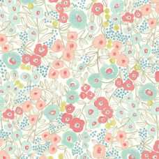 Ohpopsi Glasshouse Flora GHS50118W Wallpaper - Coral & Sky