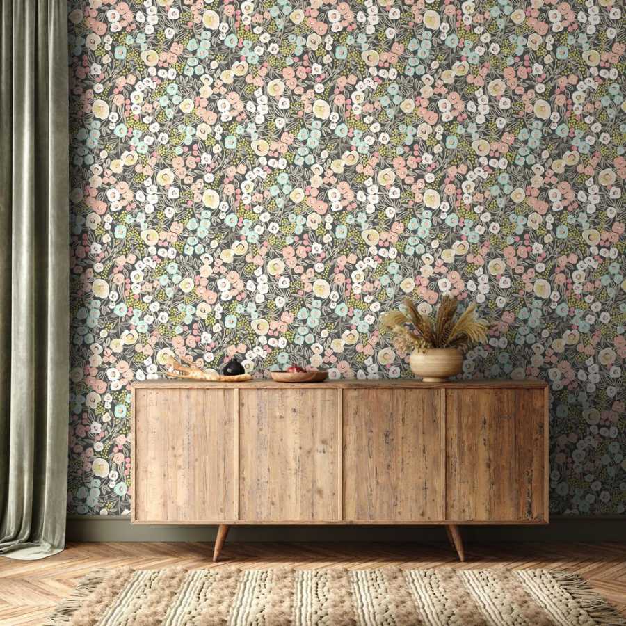 Ohpopsi Glasshouse Flora GHS50121W Wallpaper - Midnight Blush