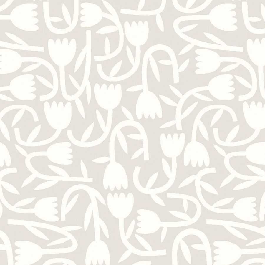 Ohpopsi Glasshouse Tiny Tulip GHS50131W Wallpaper - Stone