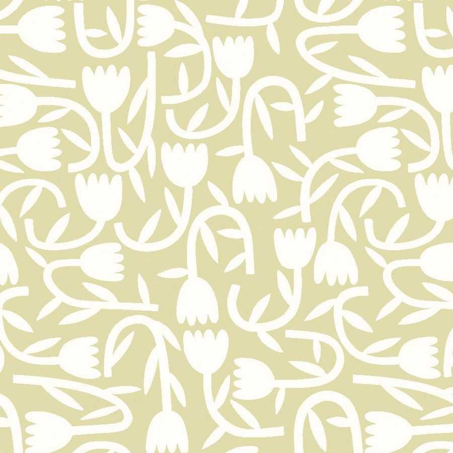 Ohpopsi Glasshouse Tiny Tulip GHS50132W Wallpaper - Apple