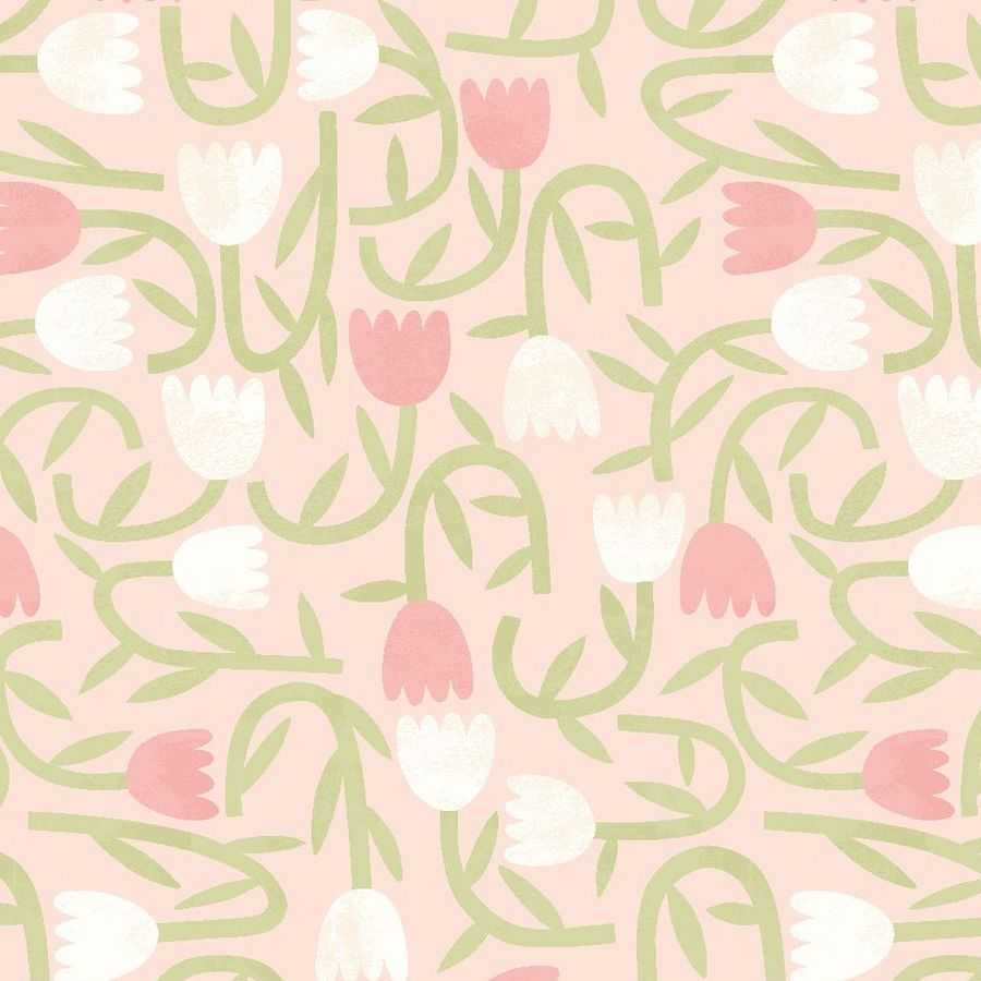 Ohpopsi Glasshouse Tiny Tulip GHS50133W Wallpaper - Blush