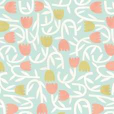 Ohpopsi Glasshouse Tiny Tulip GHS50134W Wallpaper - Duckegg Mix