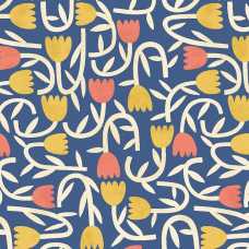 Ohpopsi Glasshouse Tiny Tulip GHS50137W Wallpaper - Indigo Mix